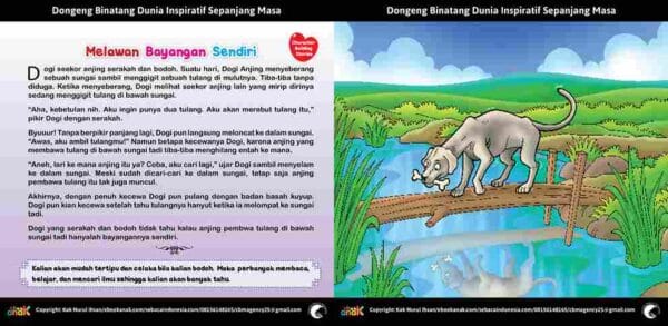 1. Melawan Bayangan Sendiri; Dongeng Binatang Dunia Inspiratif Sepanjang Masa _11zon