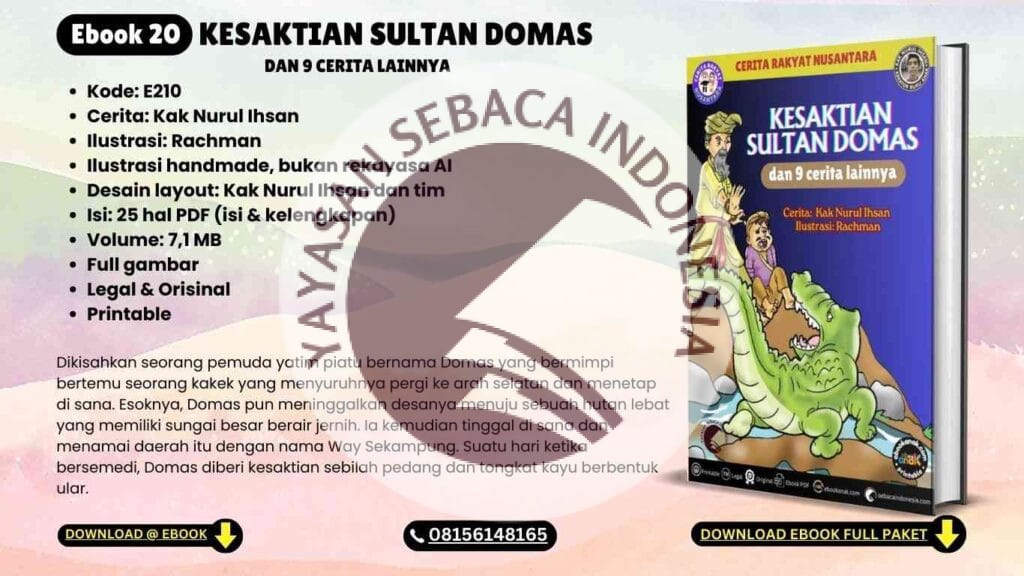 23 september 24 katalog E210 Cerita Rakyat Nusantara; Kesaktian Sultan Domas_11zon