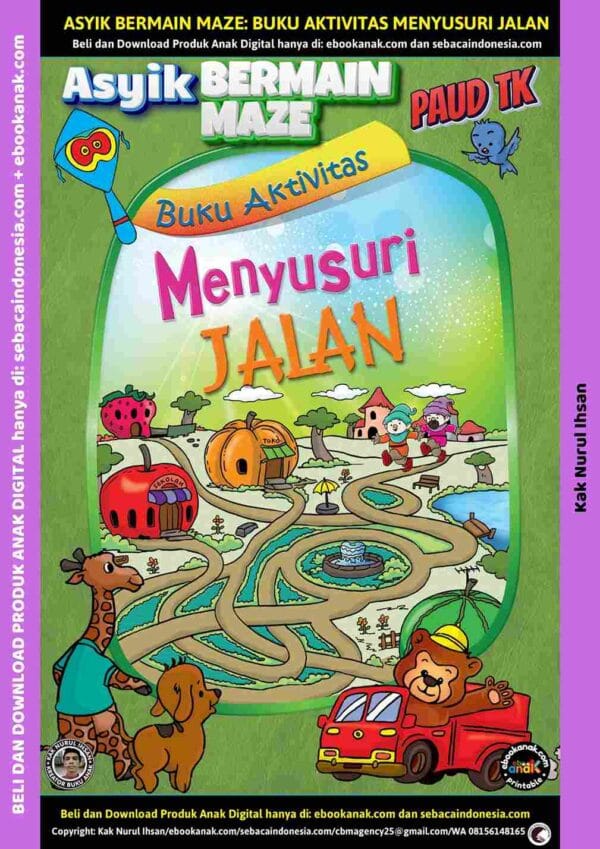 28 September 2024 Cover Asyik Bermain Maze; Buku Aktivitas Menyusuri Jalan_11zon