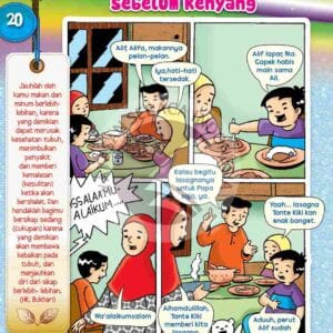 E256.20 Komik Hadis dan Adab Anak Muslim; Berhenti Makan Sebelum Kenyang_11zon