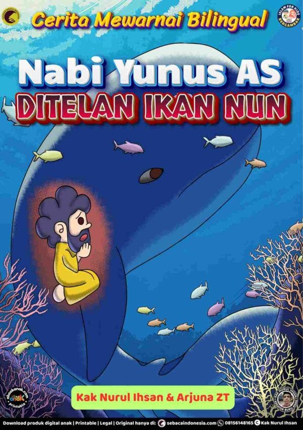 Cerita Mewarnai Bilingual; Nabi Yunus AS Ditelan Ikan Nun_11zon