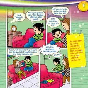 E257.11 Seri Komik Hadis dan Adab Anak Muslim; Waktu Berbuka Puasa_11zon