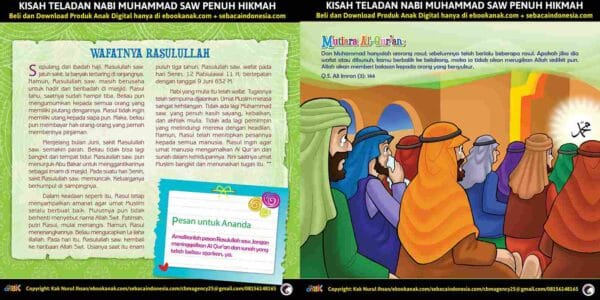 E260.49 Kisah Teladan Nabi Muhammad Saw Penuh Hikmah; Wafatnya Rasulullah_11zon