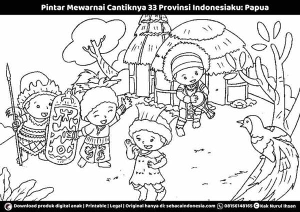 E261.39 Pintar Mewarnai Cantiknya 33 Provinsi Indonesiaku; Papua_11zon