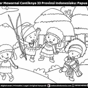 E261.40 Pintar Mewarnai Cantiknya 33 Provinsi Indonesiaku; Papua Barat_11zon