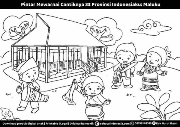 E261.42 Pintar Mewarnai Cantiknya 33 Provinsi Indonesiaku; Maluku _11zon