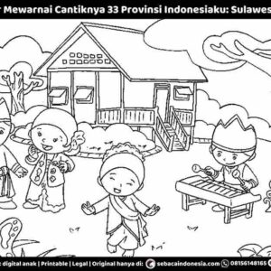 E261.44 Pintar Mewarnai Cantiknya 33 Provinsi Indonesiaku; Sulawesi Utara_11zon