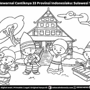 E261.45 Pintar Mewarnai Cantiknya 33 Provinsi Indonesiaku; Sulawesi Tenggara_11zon