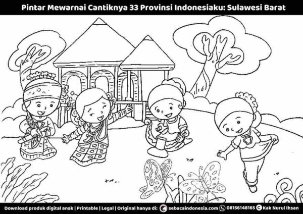 E261.46 Pintar Mewarnai Cantiknya 33 Provinsi Indonesiaku; Sulawesi Barat_11zon