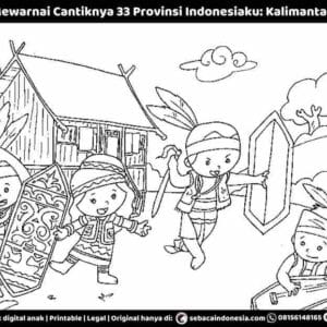 E261.51 Pintar Mewarnai Cantiknya 33 Provinsi Indonesiaku; Kalimantan Tengah_11zon