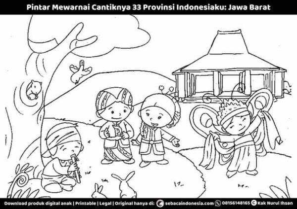 E261.59 Pintar Mewarnai Cantiknya 33 Provinsi Indonesiaku; Provinsi Jawa Barat_11zon