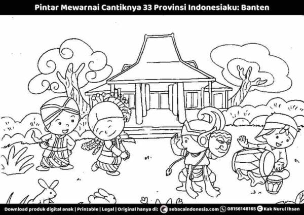 E261.61 Pintar Mewarnai Cantiknya 33 Provinsi Indonesiaku; Provinsi Banten_11zon