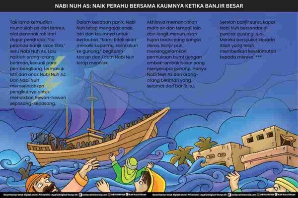 E267.8 Cinta Rasul for Kids; Nabi Nuh Naik Perahu Bersama Kaumnya Ketika Banjir Besar _11zon