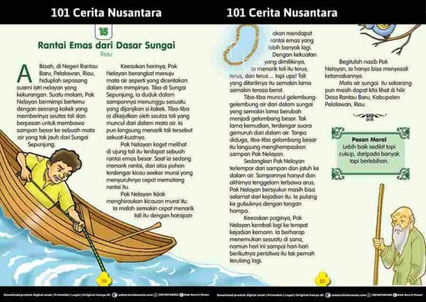 E268.15.101 Cerita Rakyat Nusantara; Riau; Rantai Emas dari Dasar Sungai_11zon