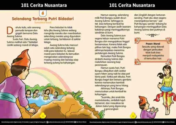 E268.6.101 Cerita Rakyat Nusantara; Sumatera Barat; Selendang Terbang Putri Bidadari_11zon