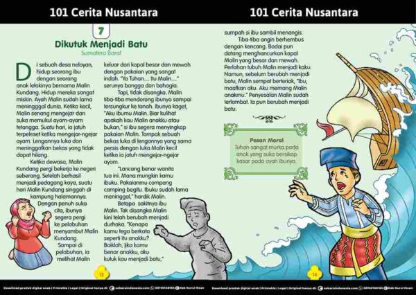 E268.7.101 Cerita Rakyat Nusantara; Sumatera Barat; Dikutuk Menjadi Batu_11zon