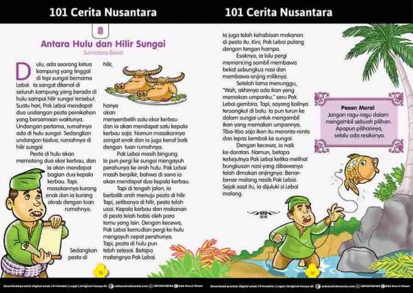 E268.8.101 Cerita Rakyat Nusantara; Sumatera Barat; Antara Hulu dan Hilir Sungai (Kisah Lebai Malang)_11zon