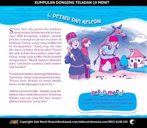 10 Menit Kumpulan Dongeng Teladan; Edisi Pertama; Petani dan Keledai; E297.1_11zon