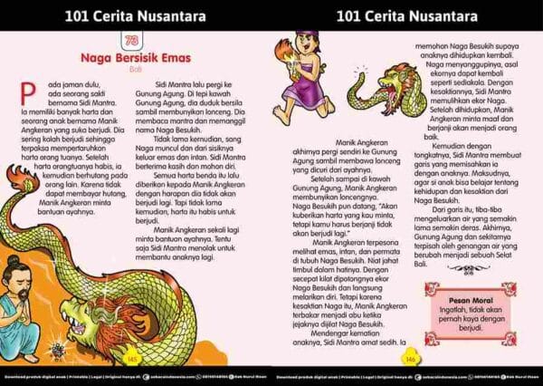 101 Cerita Rakyat Nusantara dari Provinsi Bali | Naga Bersisik Emas | Manik Angkeran | E268.73