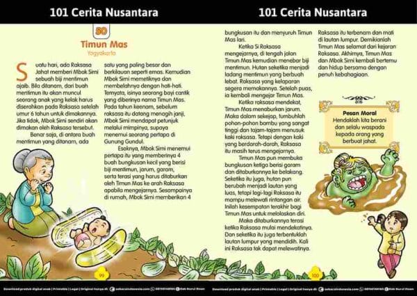 101 Cerita Rakyat Nusantara dari Provinsi Daerah Istimewa Yogyakarta Timun Mas E268.50