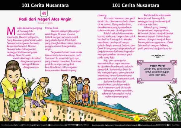 101 Cerita Rakyat Nusantara dari Provinsi Jawa Tengah Padi dari Negeri atas Angin Dewi Sri E268.41_11zon