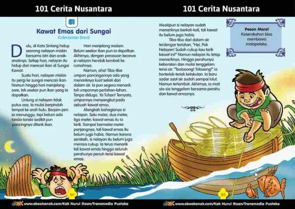 101 Cerita Rakyat Nusantara dari Provinsi Kalimantan Barat; Kawat Emas dari Sungai; Legenda Sungai Kawat; E268.81