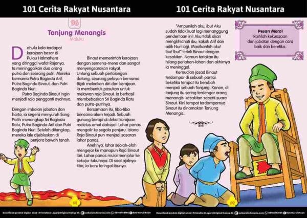 101 Cerita Rakyat Nusantara dari Provinsi Maluku; Tanjung Menangis; Raja Binaut yang Kejam; E268.96_11zon