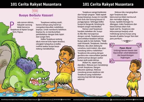 101 Cerita Rakyat Nusantara dari Provinsi Papua; Buaya Berbulu Kasuari; E268.102_11zon