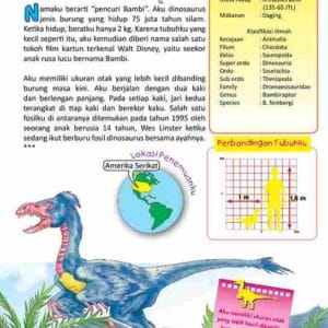 Ensiklopedia Dinosaurus dan Binatang Purba Terlengkap; Bambiraptor, Berotak Kecil; E294.9