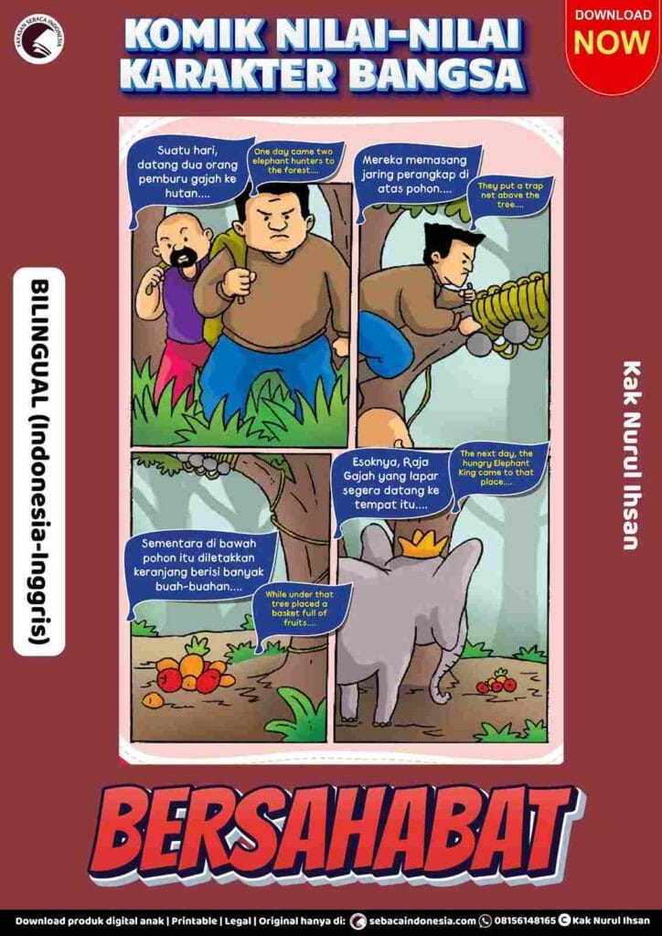 Komik Nilai-Nilai Karakter Bangsa Bilingual; Bersahabat; E288