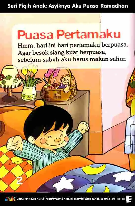 Seri Fiqih Anak; Asyiknya Aku Puasa Ramadhan; Puasa Pertamaku; E321.2_11zon