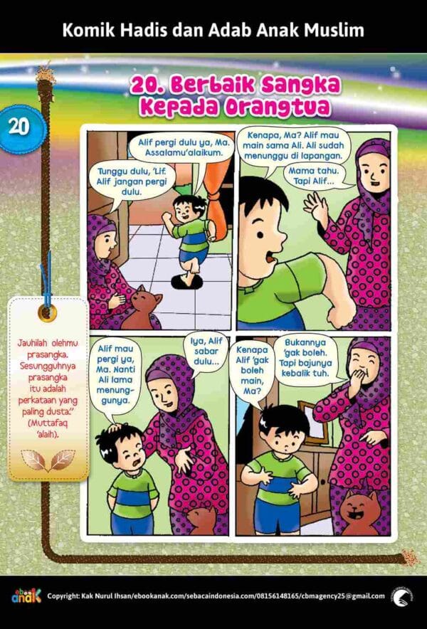 Komik Hadis dan Adab anak Muslim Berbaik Sangka kepada Orangtua E258.20_11zon