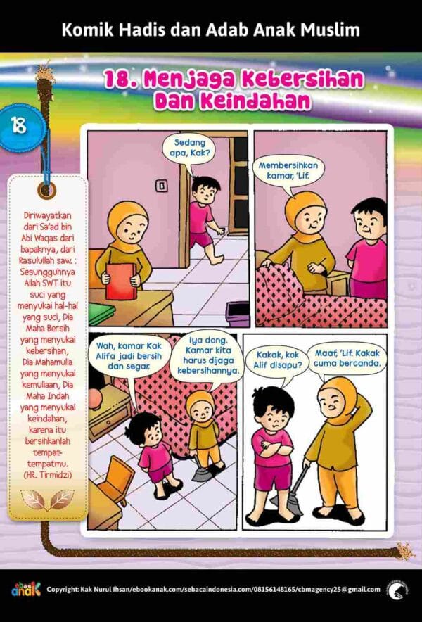 Komik Hadis dan Adab anak Muslim Menjaga Kebersihan dan Keindahan E258.18_11zon