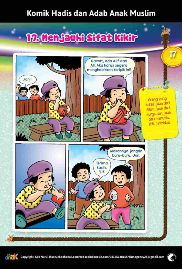 Komik Hadis dan Adab anak Muslim Menjauhi Sifat Kikir E258.17_11zon