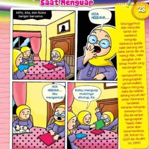 Komik Hadis dan Adab anak Muslim Menutup Mulut Saat Menguap E258.23_11zon