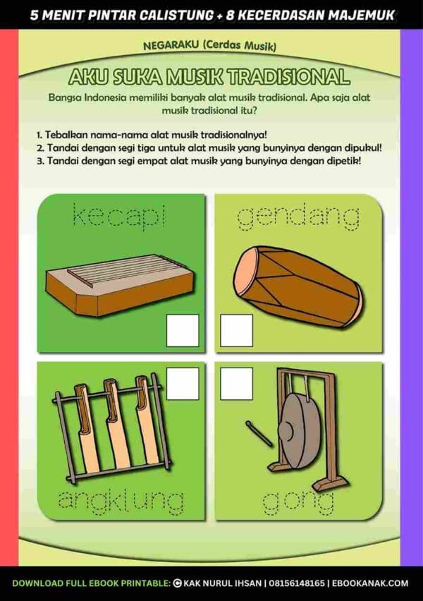 Aku Suka Musik Tradisional Pintar Calistung dan Cerdas Majemuk_11zon