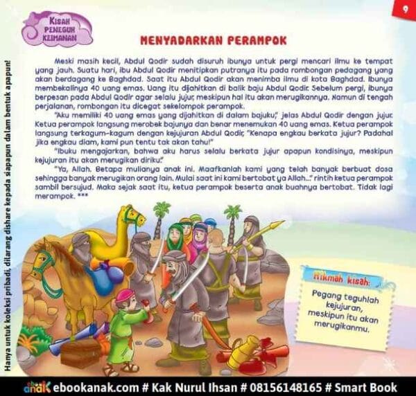 Kisah Peneguh Keimanan, Menyadarkan Perampok, Juz Amma For Kids Jilid 1 hal 9