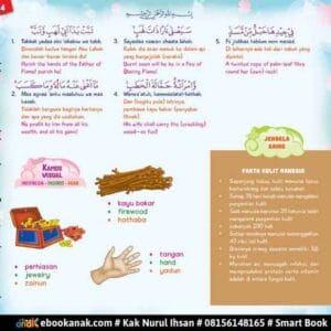 Surat ke-111 Al-Lahab, Fakta Kulit Manusia (Juz Amma For Kids, 190 Hal, 4 Jilid)