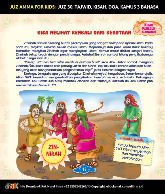Juz Amma for Kids; Surah Al Fatihah; Kisah Peneguh Keimanan; Bisa Melihat Kembali dari Kebutaan Download Ebook PDF Juz Amma for Kids; Surah Al Fatihah; Kisah Peneguh Keimanan; Bisa Melihat Kembali dari Kebutaan