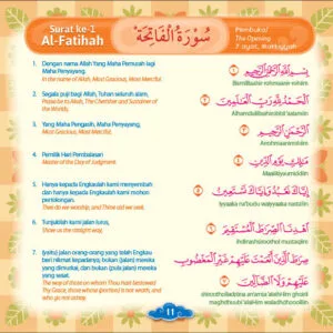 Download Ebook PDF printable Juz Amma for Kids; Surah ke-1 Al Fatihah